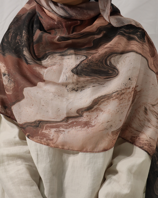 modal print hijab - canyon