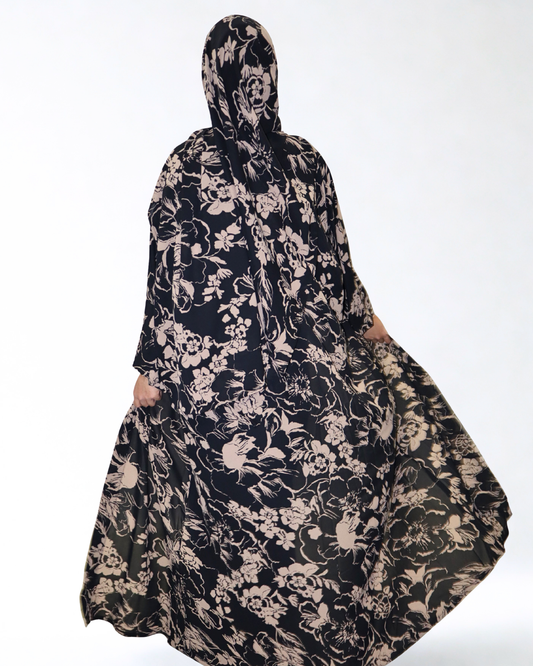 printed abaya & hijab set - noira