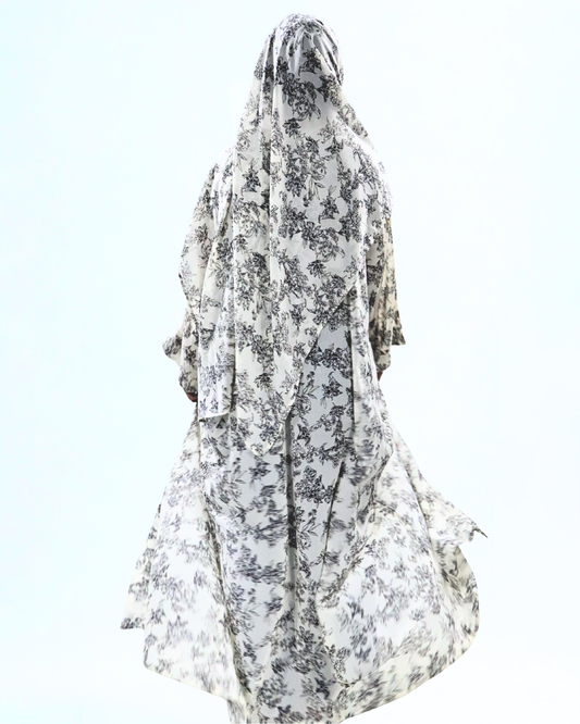 printed abaya & hijab set – mirelle