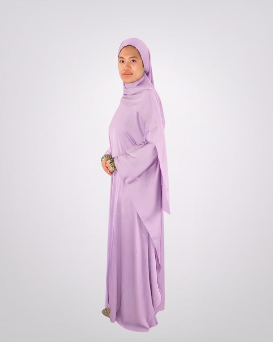 butterfly kaftan abaya - lavender