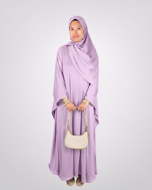 butterfly kaftan abaya - lavender