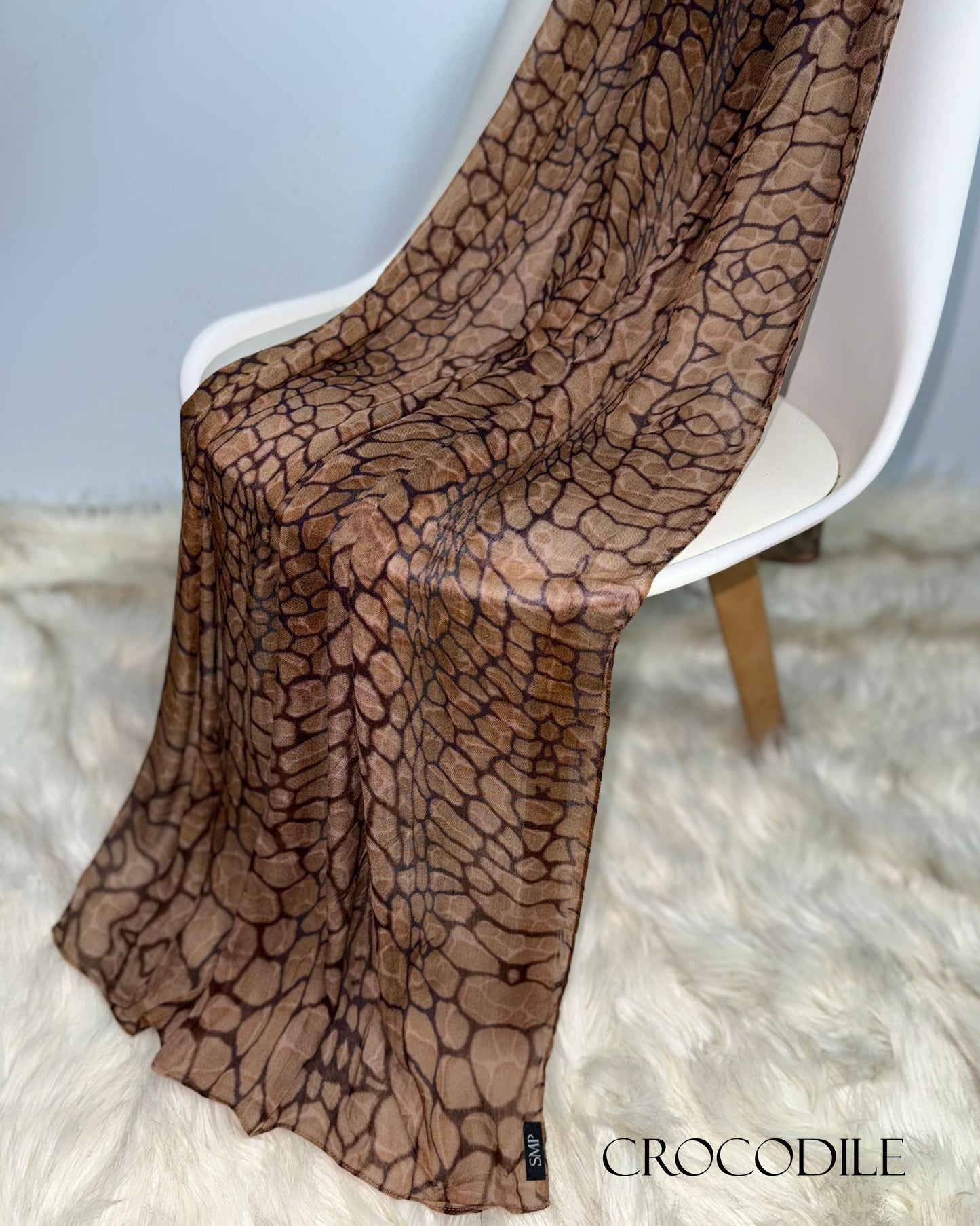 printed modal - crocodile