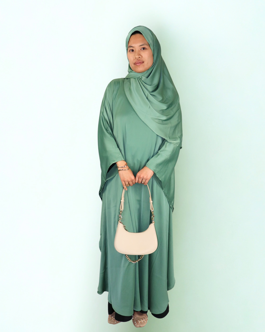 butterfly kaftan & hijab set - mint