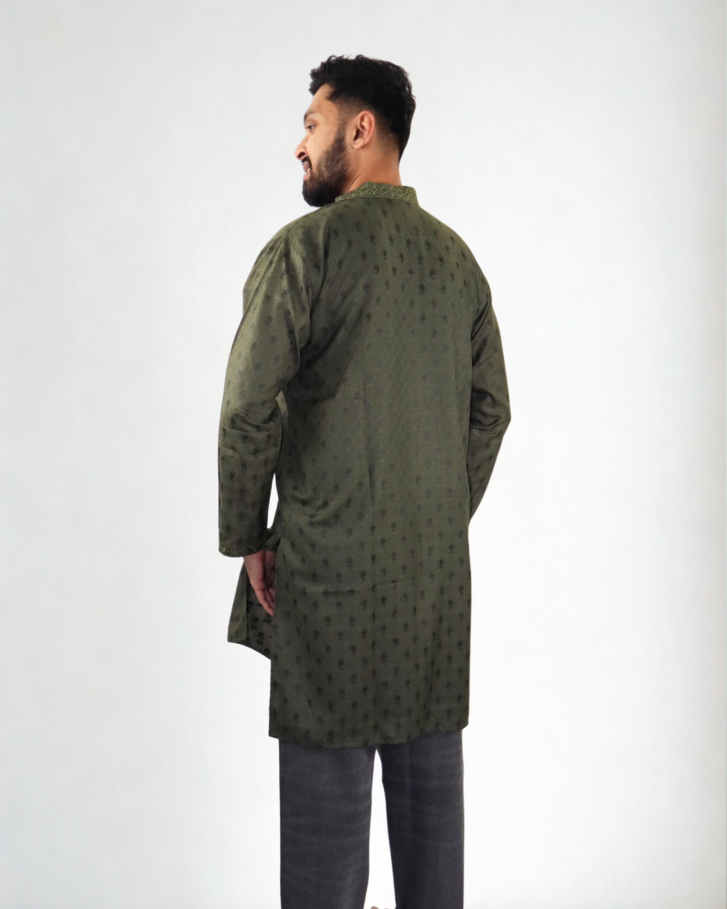 Panjabi/Kurta - Heritage Olive