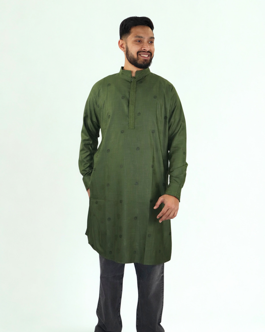Panjabi/Kurta - Forest Green