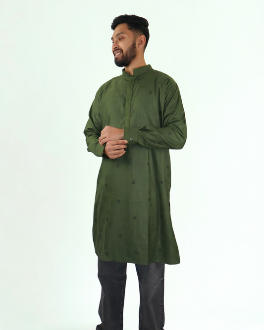 Panjabi/Kurta - Forest Green