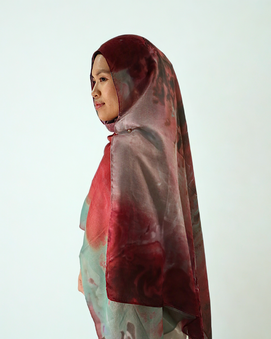 modal print hijab - aurora