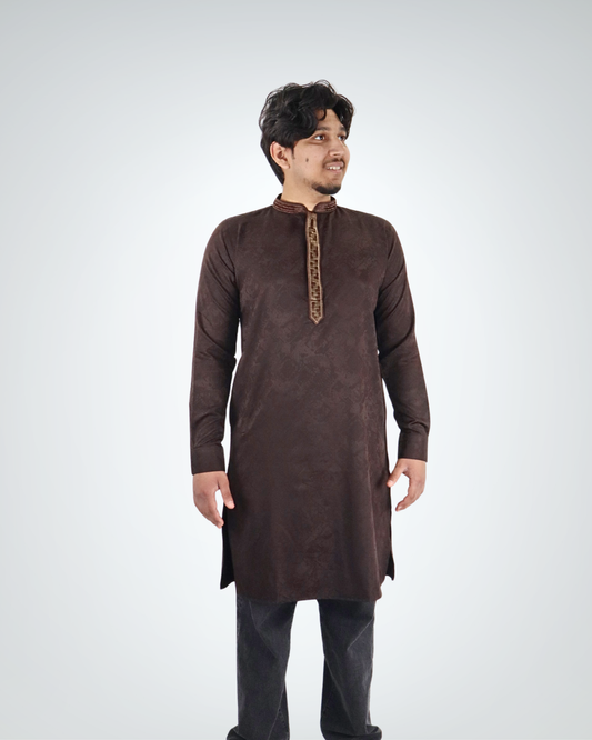 Panjabi/Kurta - Espresso Mosaic