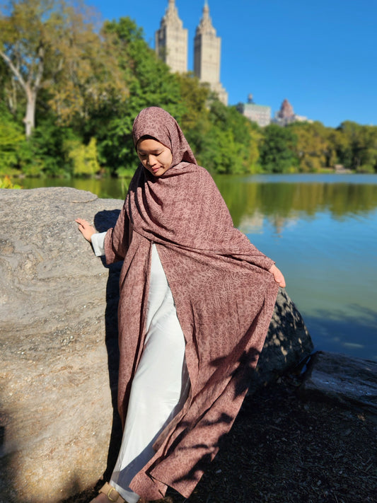 printed abaya & hijab set - tigris