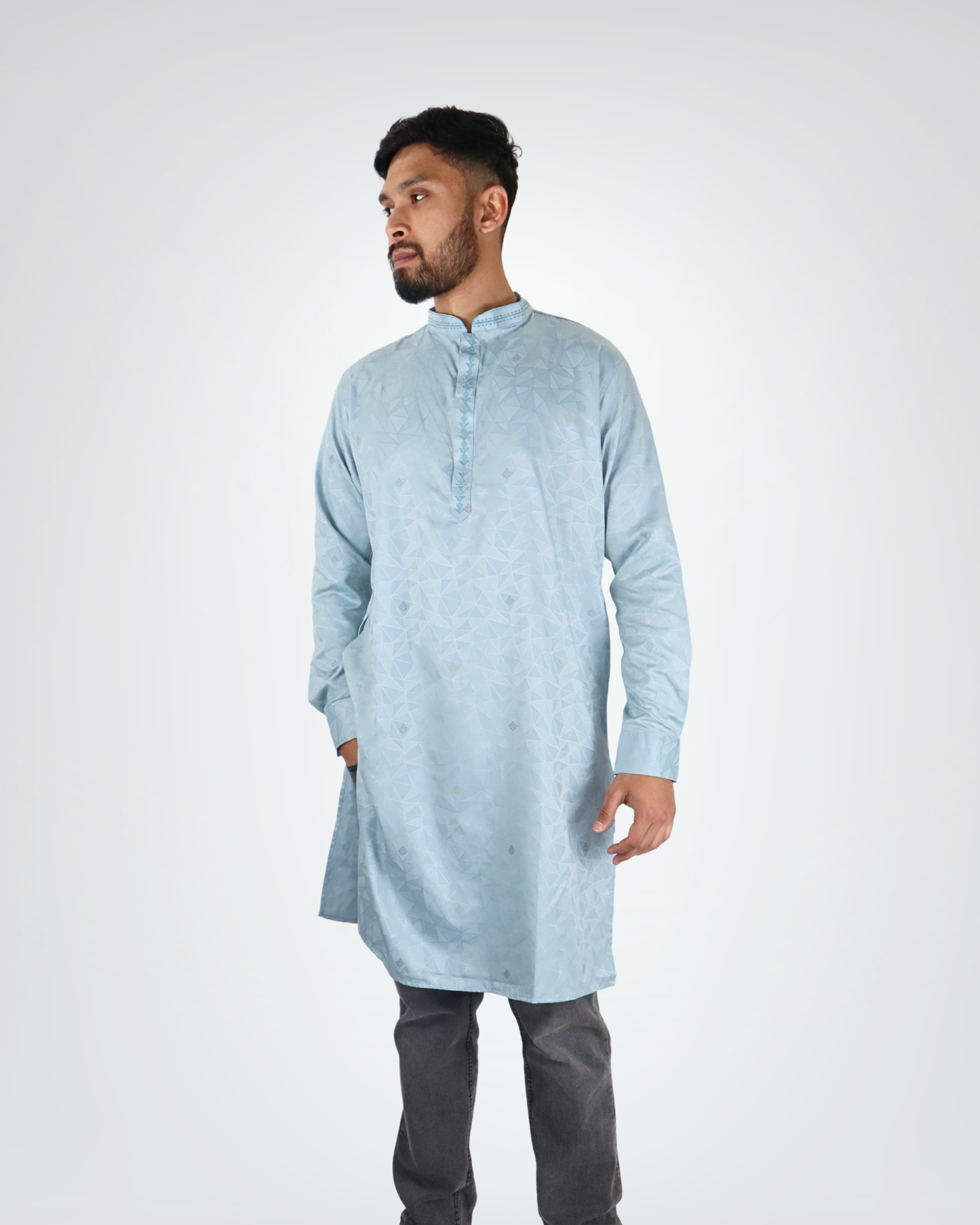 Panjabi/Kurta - Glacier Blue
