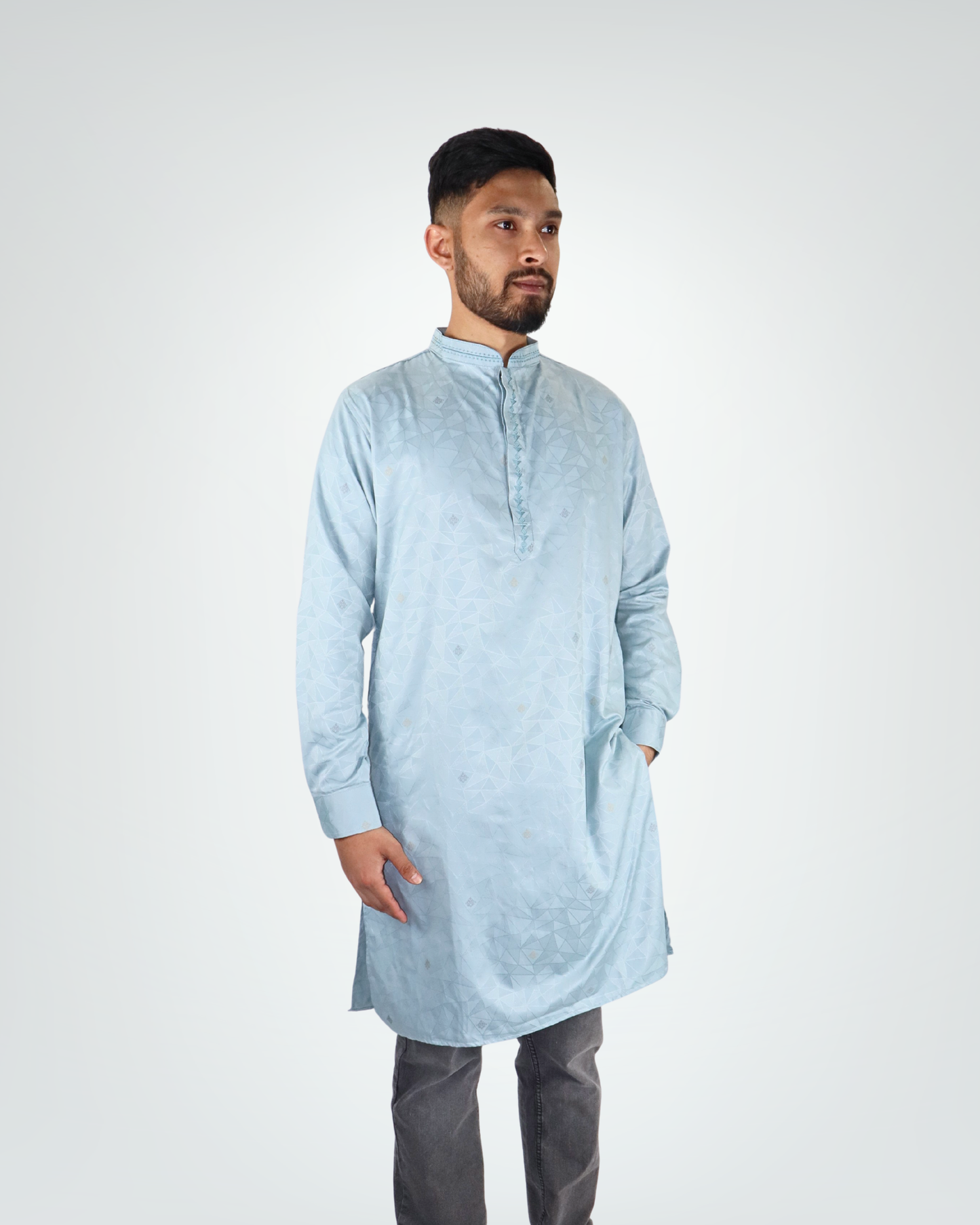 Panjabi/Kurta - Glacier Blue