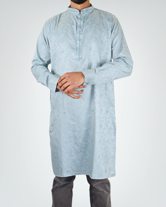 Panjabi/Kurta - Glacier Blue