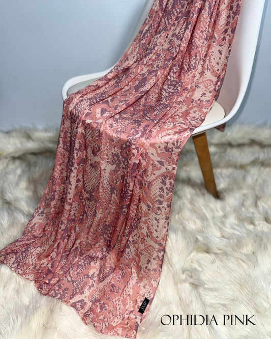printed modal - ophidia pink