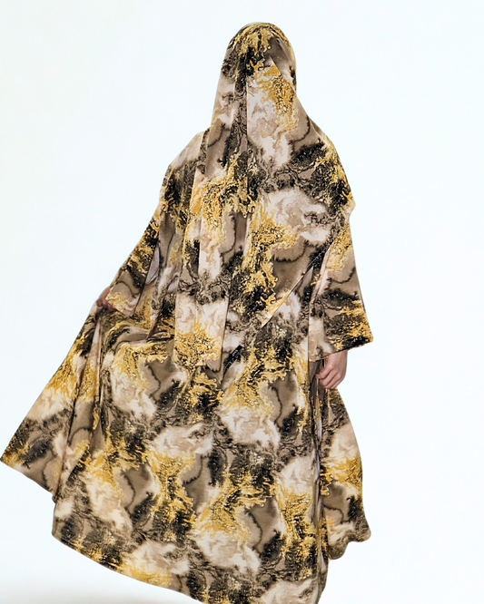 printed abaya & hijab set - 24k