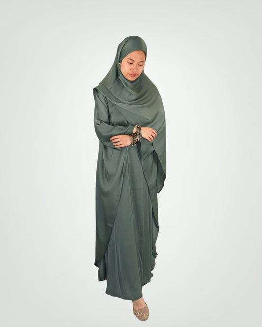 butterfly kaftan abaya - sage
