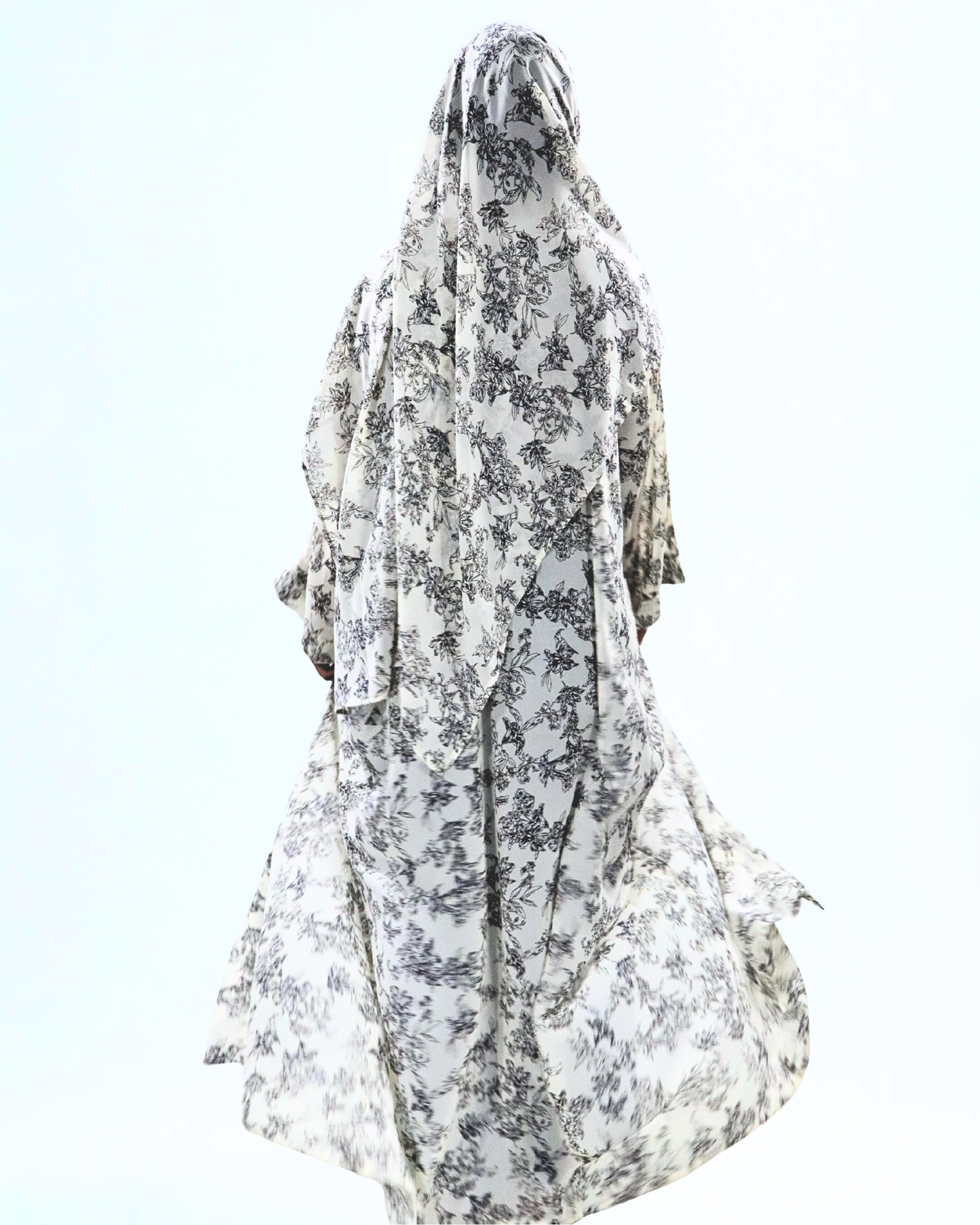 printed abaya & hijab set – mirelle