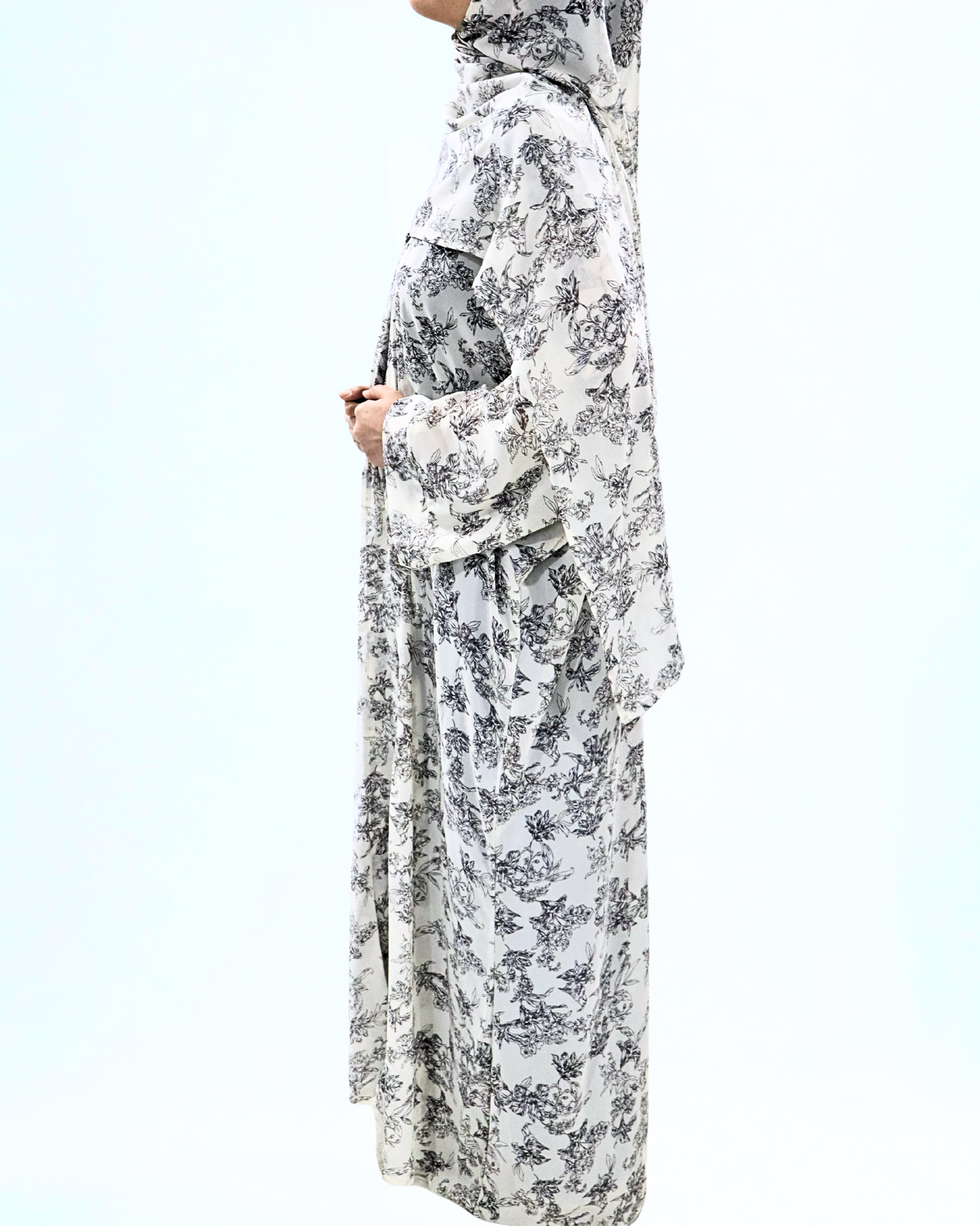 printed abaya & hijab set – mirelle