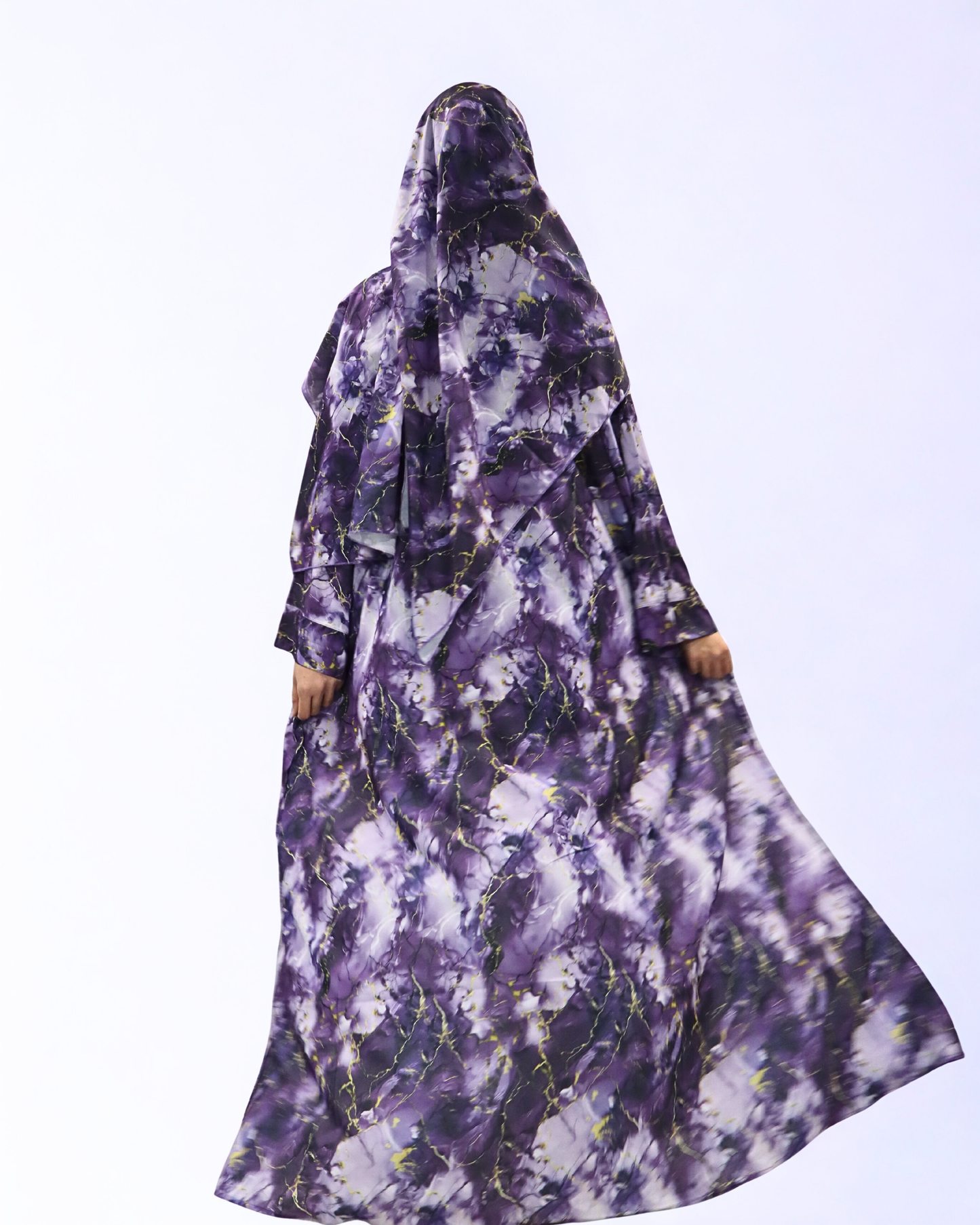 printed abaya & hijab set - viola