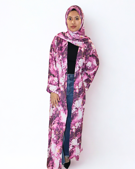 printed abaya & hijab set - rosia