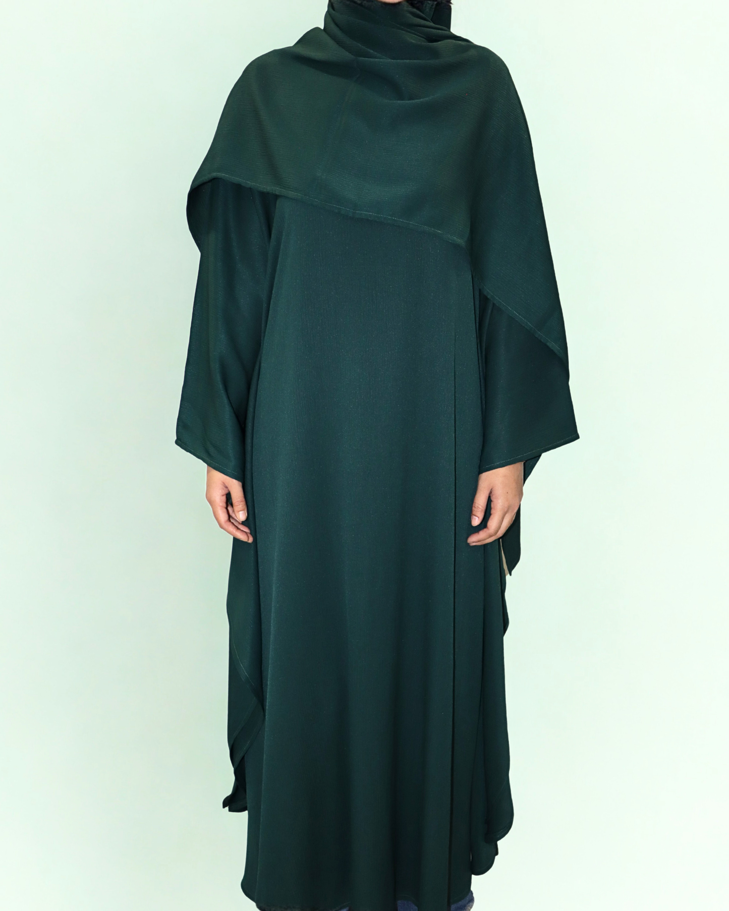 butterfly kaftan & hijab set - forest green