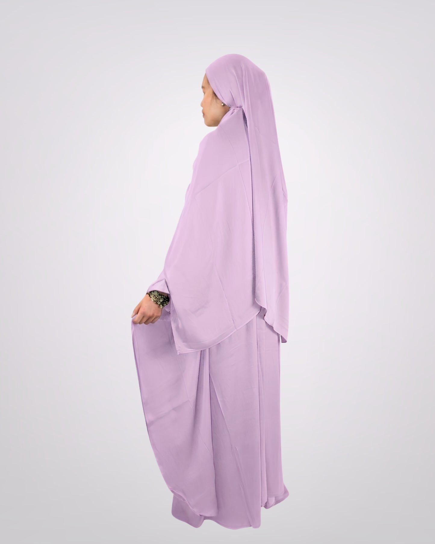 butterfly kaftan abaya - lavender