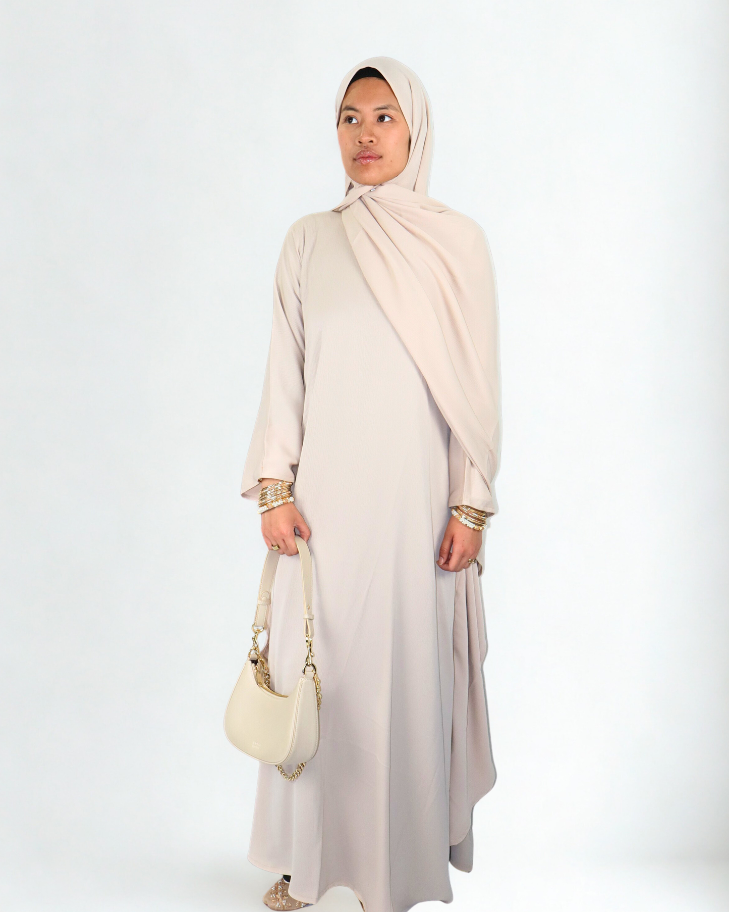 butterfly kaftan & hijab Set - vanilla