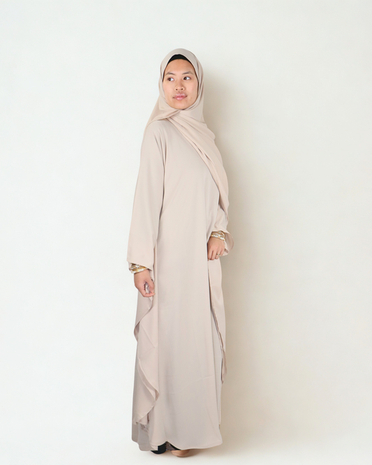 butterfly kaftan & hijab Set - vanilla