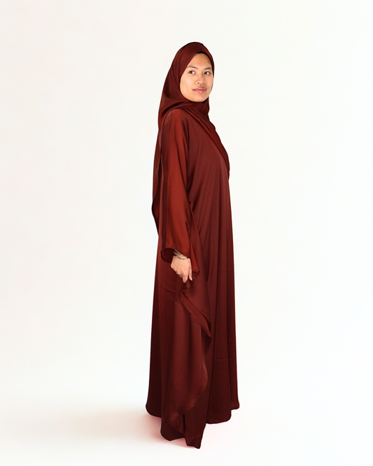 butterfly kaftan & hijab set - crimson