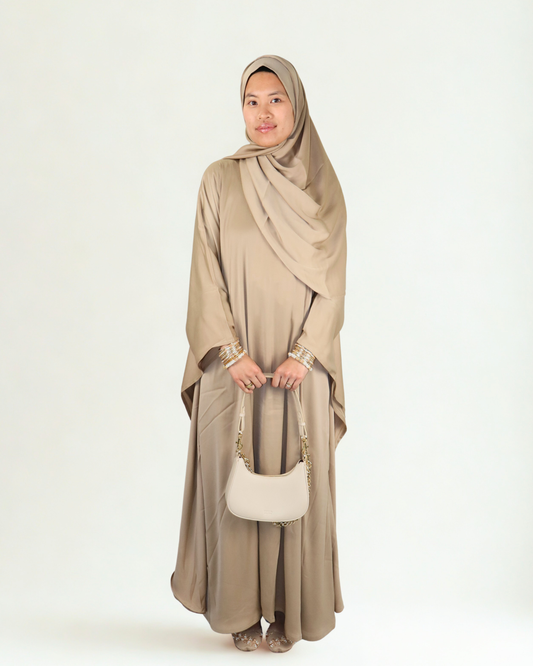 butterfly kaftan & hijab set - champagne