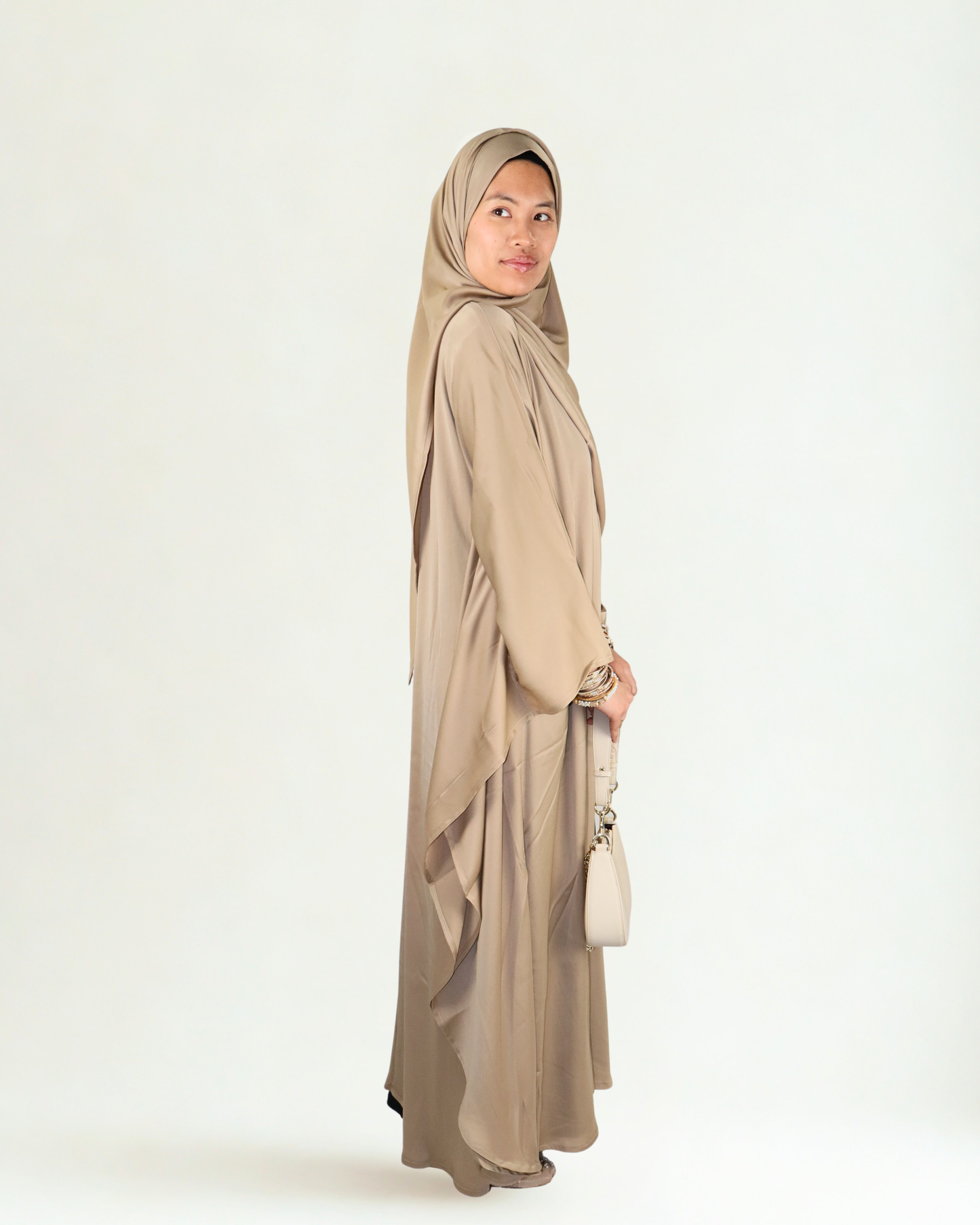 butterfly kaftan & hijab set - champagne