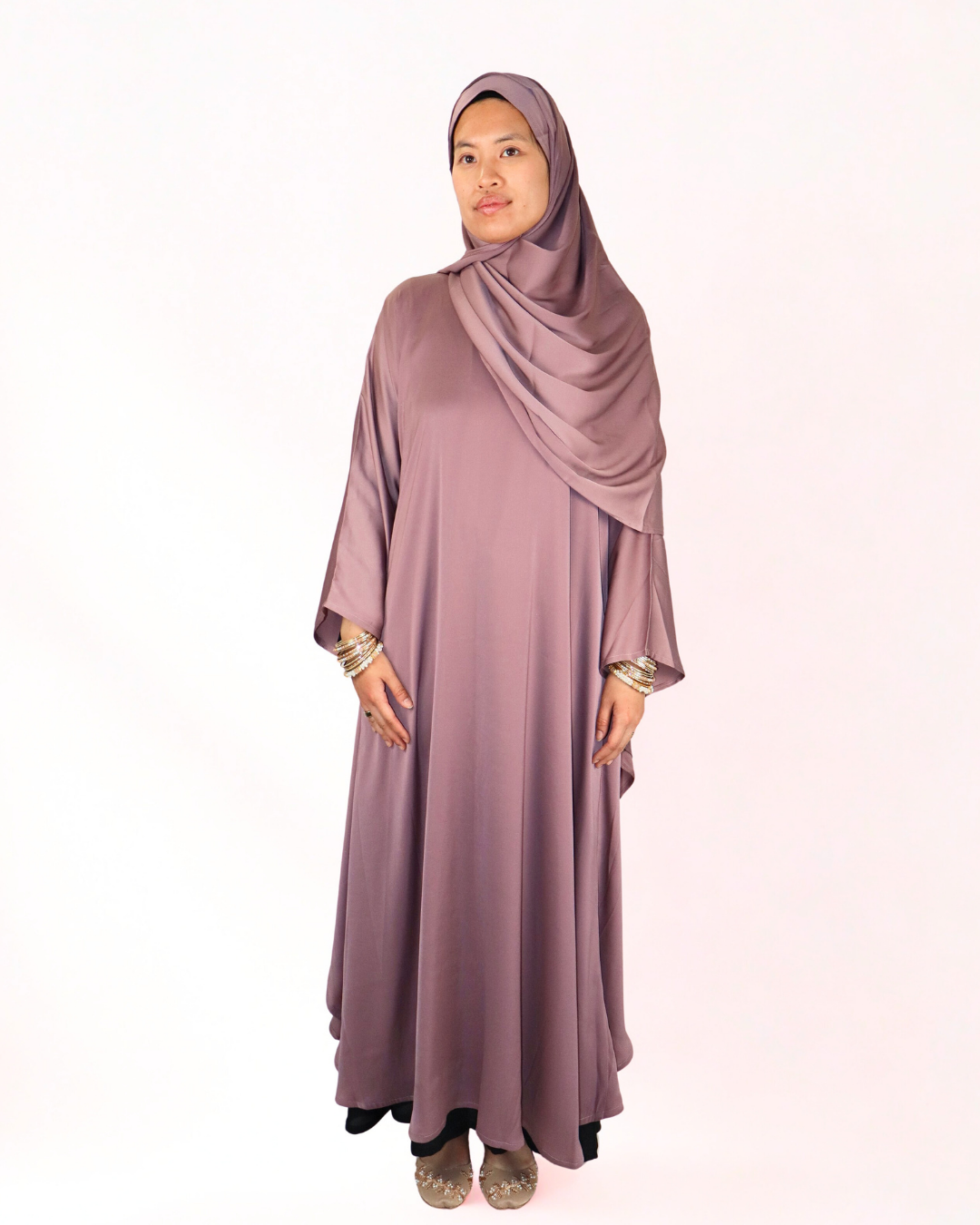 butterfly kaftan & hijab set - mauve