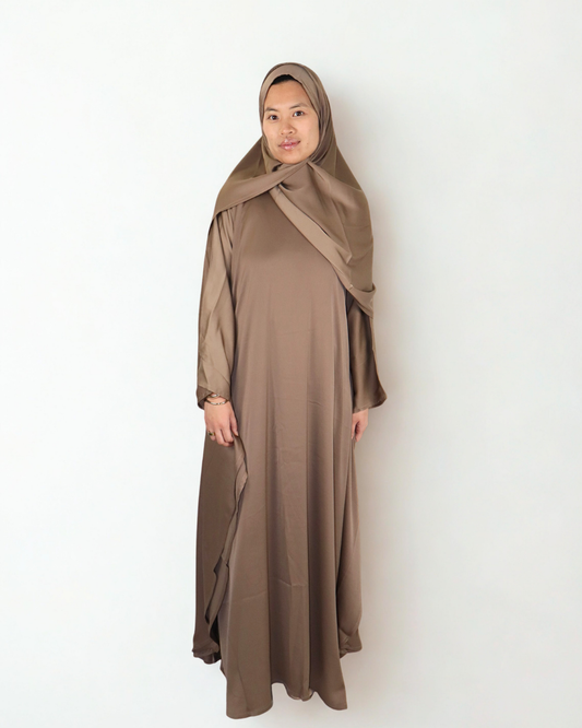 butterfly kaftan & hijab set - taupe