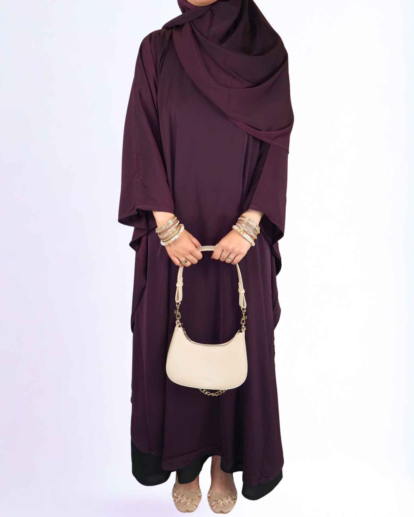 butterfly kaftan & hijab set - plum