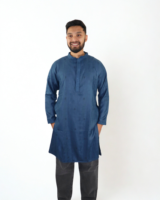 Panjabi/Kurta - Atlantic Blue
