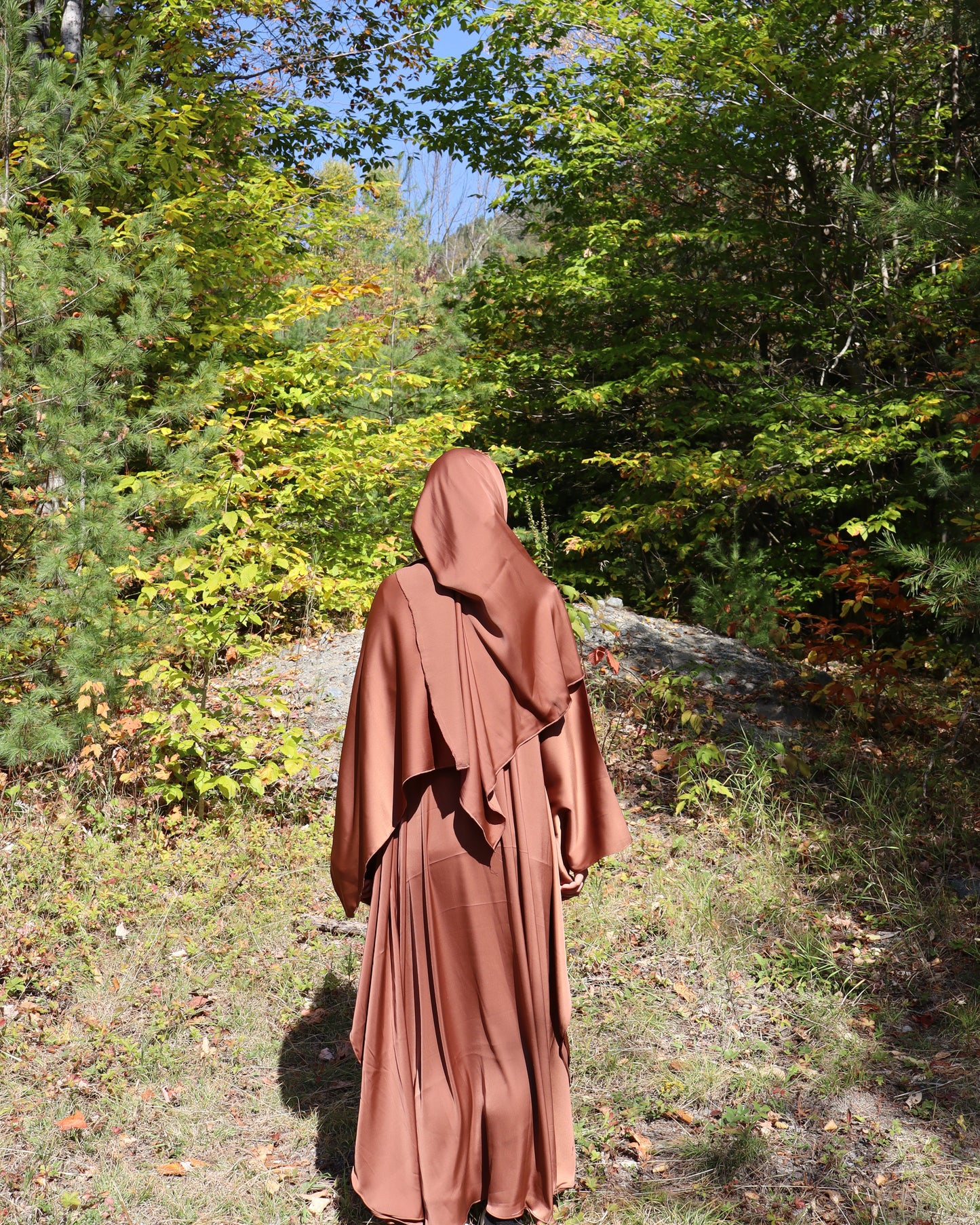 butterfly kaftan & hijab set - pecan