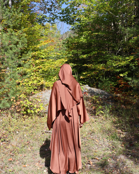 butterfly kaftan & hijab set - pecan