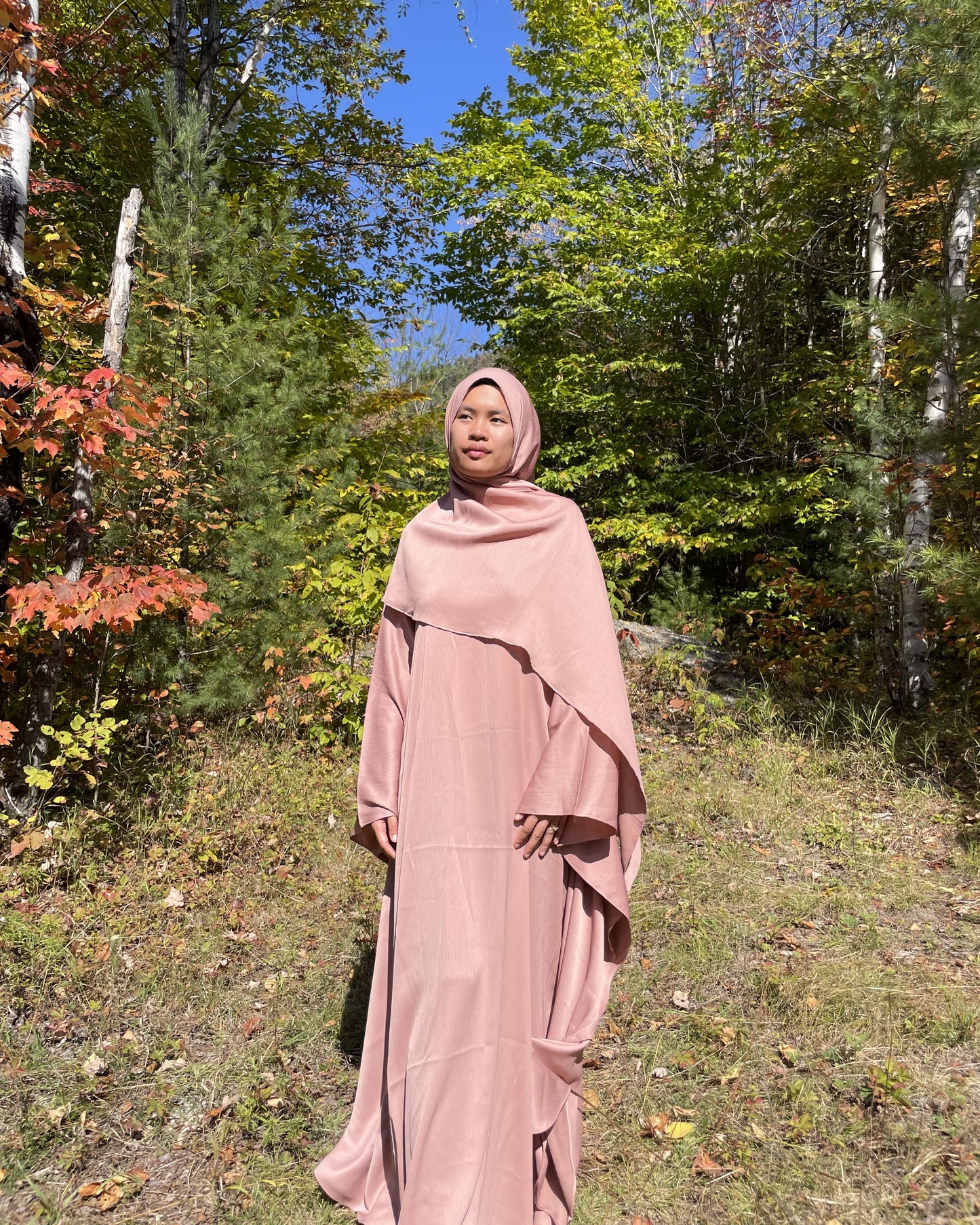 butterfly kaftan & hijab set – blush