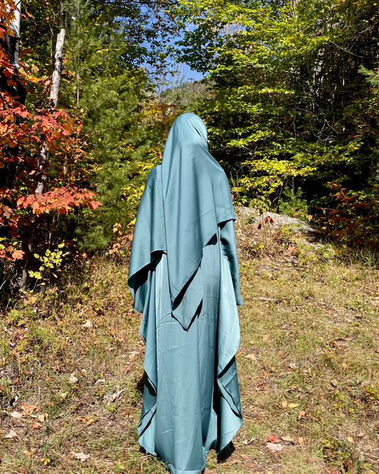 butterfly kaftan & hijab set - cyan