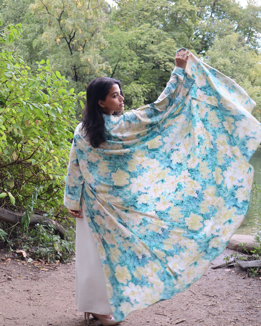 printed abaya & hijab set - irisse