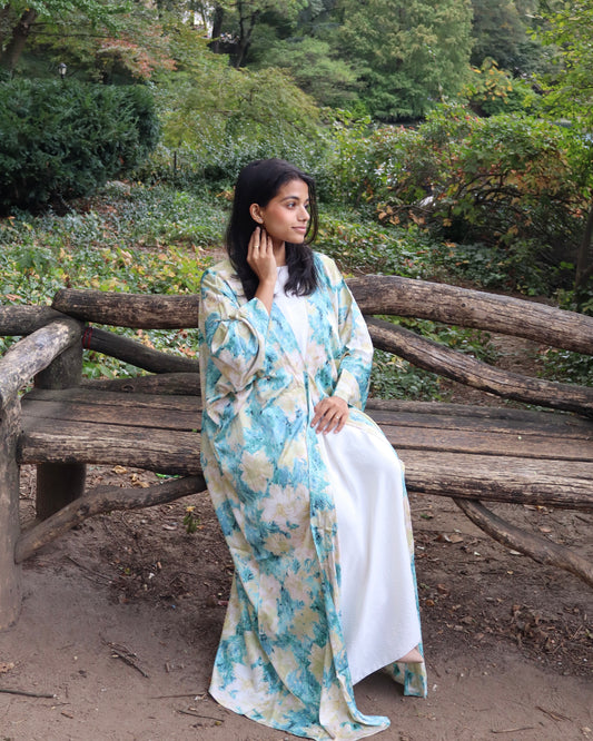 printed abaya & hijab set - irisse