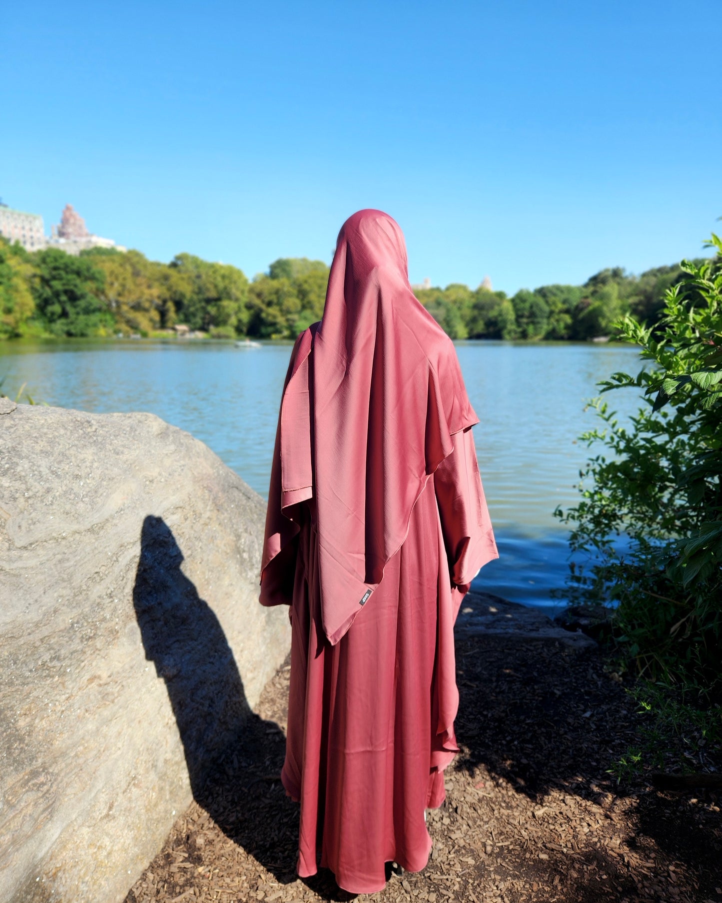 butterfly kaftan & hijab set - berry